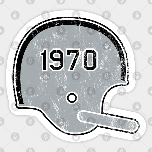 Las Vegas Raiders Year Founded Vintage Helmet Sticker by Rad Love